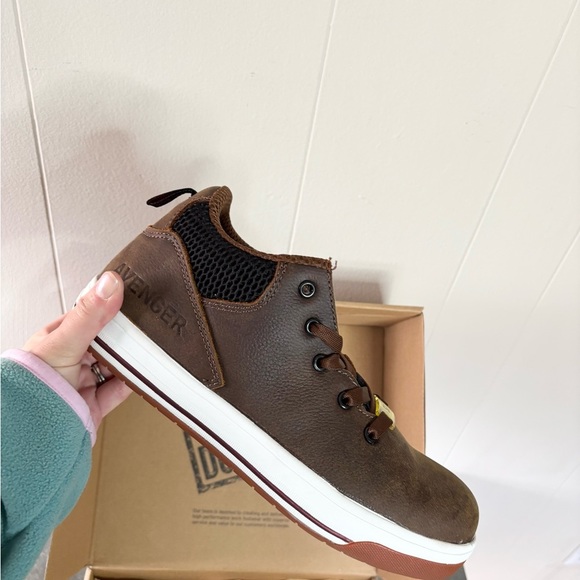 Avenger Work Boots Men's A712 Aluminum Toe Industrial Shoe size 7.5 new brown - Picture 10 of 11